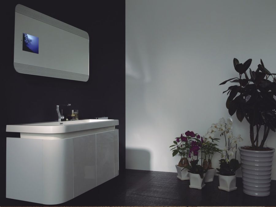 Σετ Έπιπλο Μπάνιου-Νιπτήρα 120εκ.Λευκή Λάκα Γυαλιστερή ECO-120 FT21.120.015