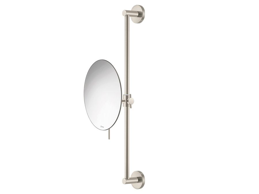 Καθρέπτης Μεγεθυντικός Επιτοίχιος Ρυμθιζόμενου Ύψους Ø20 εκ. Μεγέθυνση x3 Brushed Nickel Metal Sanco Mirrors MR-708-A73