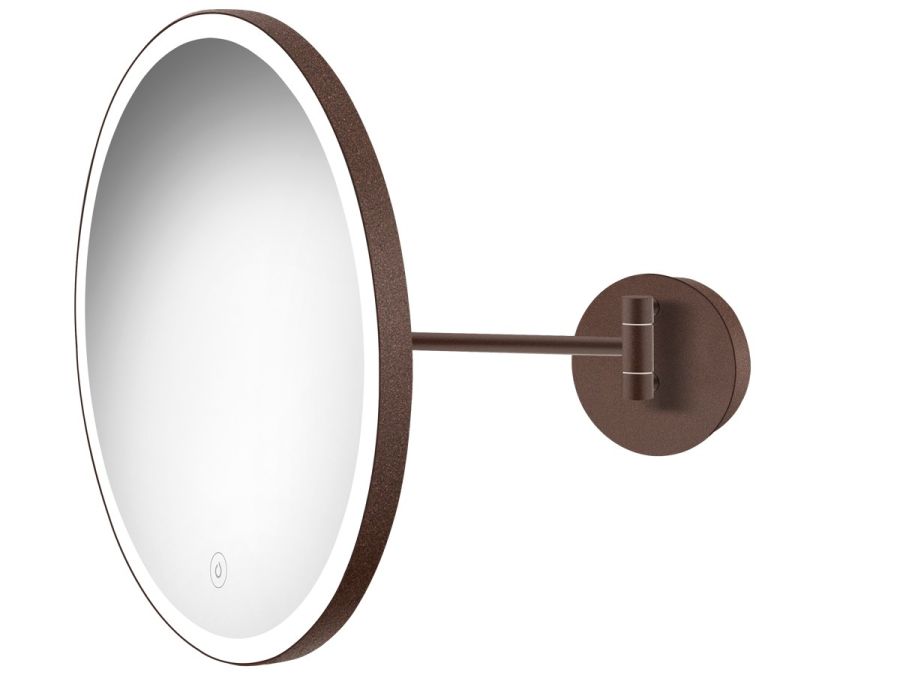 Καθρέπτης Led 5w Μεγεθυντικός Ø40x33εκ.IP44 220-240V Sanco Cosmetic Mirrors Wenge MRLED-405-A75