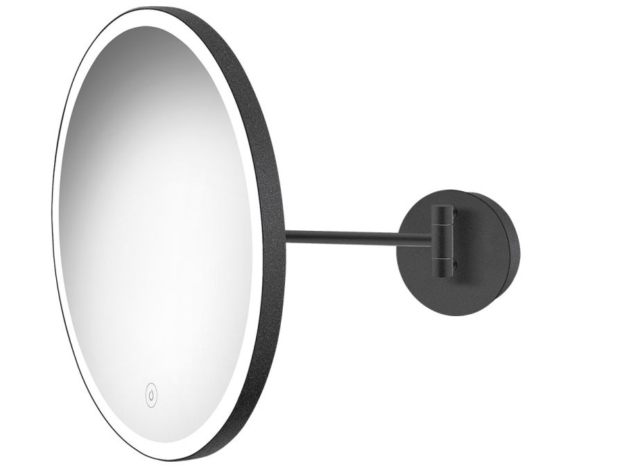 Καθρέπτης Led 5w Μεγεθυντικός Ø40x33εκ.IP44 220-240V Sanco Cosmetic Mirrors Dark Graphite MRLED-405-122