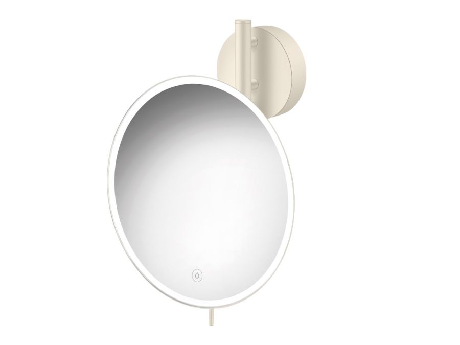 Καθρέπτης Μεγεθυντικός Led 5w IP44 Επιτοίχιος Ø25 εκ. Μεγέθυνση x5 Beige Mat Sanco Mirrors MRLED-764-M102