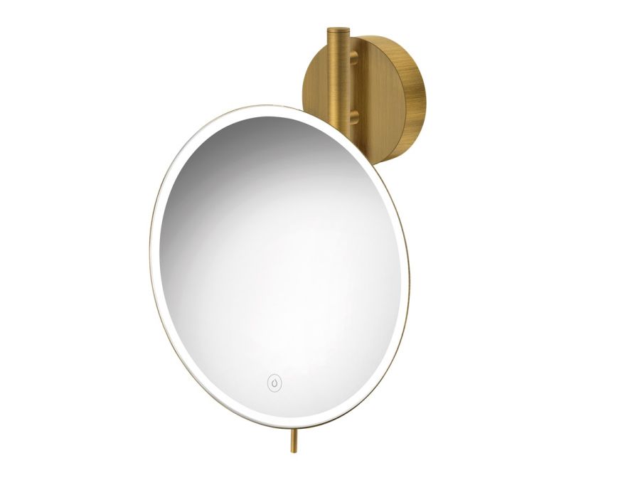 Καθρέπτης Μεγεθυντικός Led 5w IP44 Επιτοίχιος Ø25 εκ. Μεγέθυνση x5 Bronze Mat Sanco Mirrors MRLED-764-M25