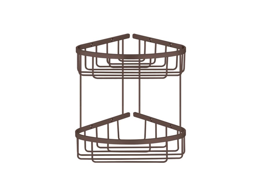 Sanco Shower Baskets Διπλή γωνιακή Θήκη Wenge ανάγλυφο 00009-Α75