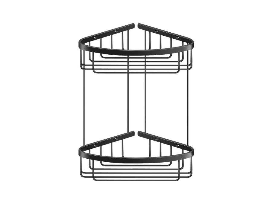 Sanco Shower Baskets Διπλή γωνιακή Θήκη Μαύρο ματ 00009-Μ116