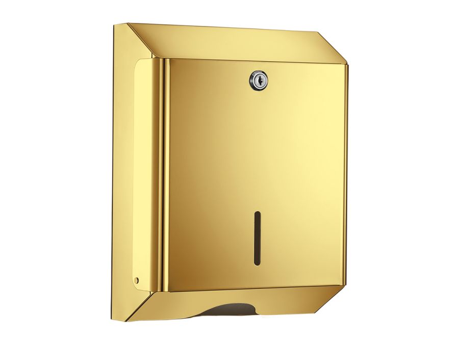 Sanco Tissue Dispensers Θήκη για χειροπετσέτες (AISI 304) PVD χρυσό ορείχαλκο γυαλιστερό 00099-PVD-02PL