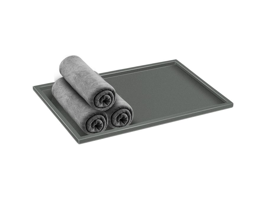 Sanco Hotel Amenities Guest Towel Tray Ανθρακί ανάγλυφο 00136-Μ118