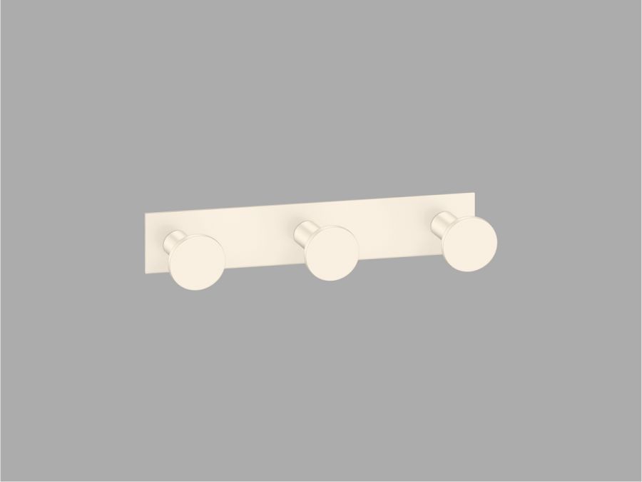 Sanco Bath Robe Hook & Door Stop Τριπλό Άγκιστρο Μπεζ ματ 00683-Μ102