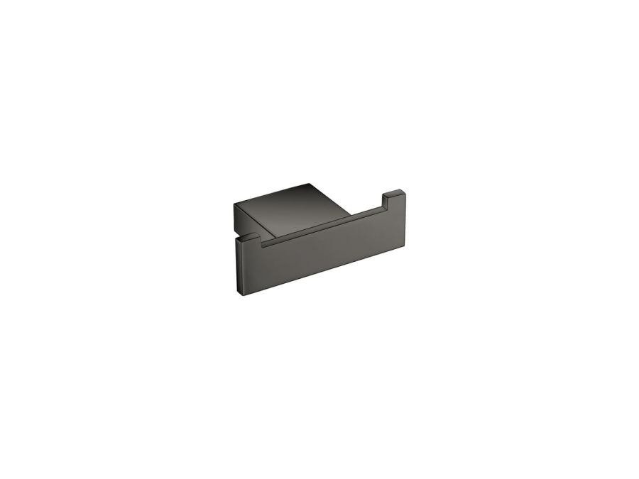 Sanco Monogram Άγκιστρο διπλό PVD gun metal γυαλιστερό 120418-PVD-05PL