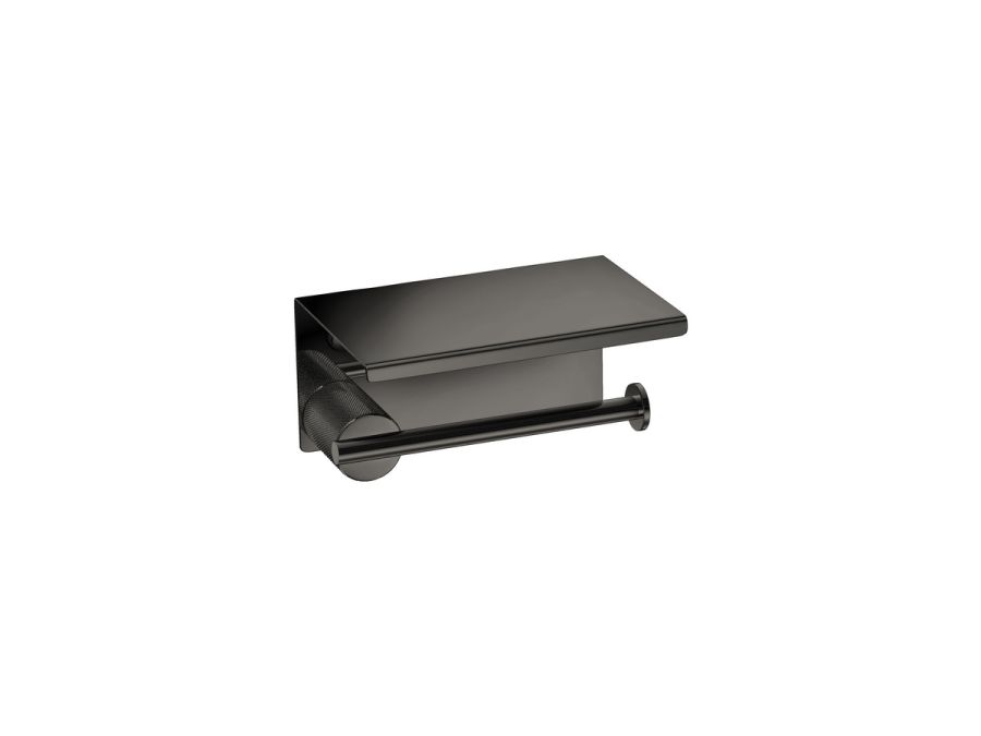 Sanco Lithos Χαρτοθήκη με καπάκι PVD gun metal γυαλιστερό 121107-PVD-05PL