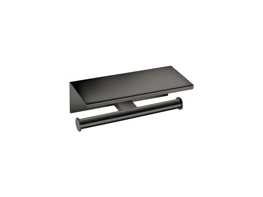 Sanco Academia Διπλή Χαρτοθήκη με καπάκι PVD gun metal γυαλιστερό 21827-PVD-05PL