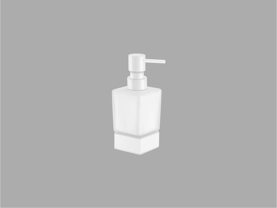 Sanco Bathroom Set Επικαθήμενο Ντισπένσερ Λευκό ματ 90355-Μ101