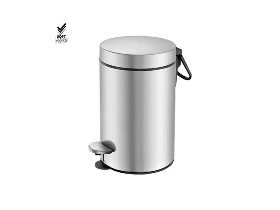 Sanco Waste Bins Χαρτοδοχείο 3 lt Soft Close (AISI 304) PVD νίκελ ατσάλι 90603-PVD-11BR