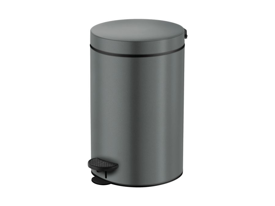 Sanco Waste Bins Χαρτοδοχείο 12lt Ανθρακί ανάγλυφο 90611-Μ118