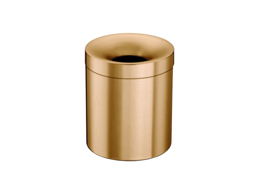 Sanco Open Bins Χαρτοδοχείο δωματίου 5lt PVD θερμό μπρονζέ βουρτσιστό 90650-PVD-01BR