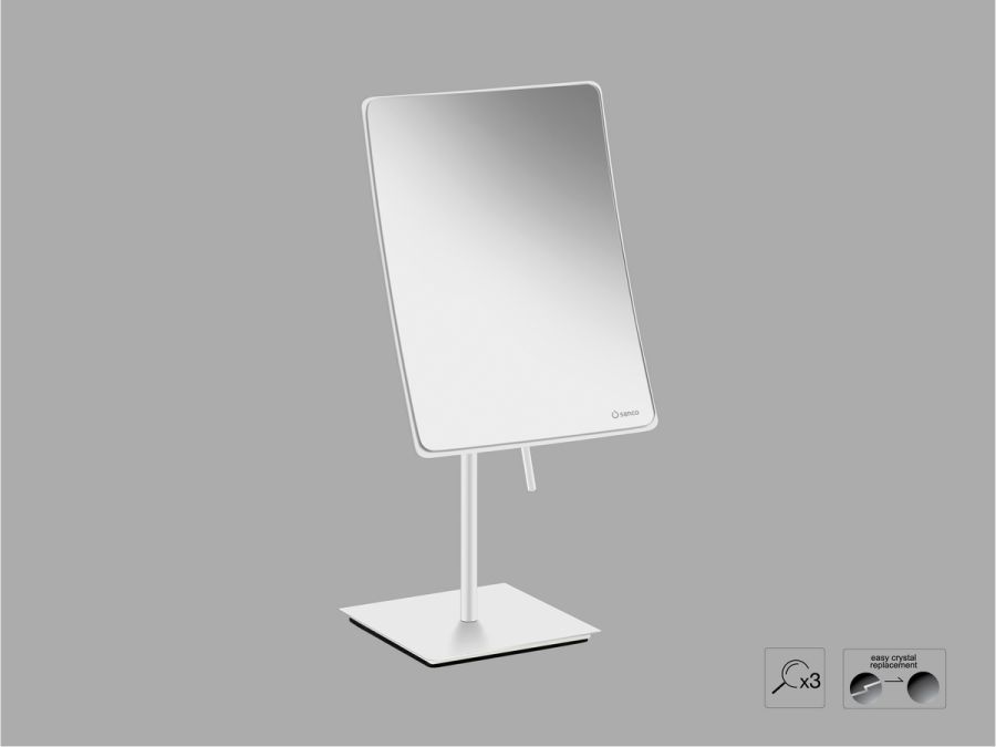 Sanco Cosmetic mirrors Μεγεθυντικός καθρέπτης x3 Λευκό ματ MR-303-Μ101