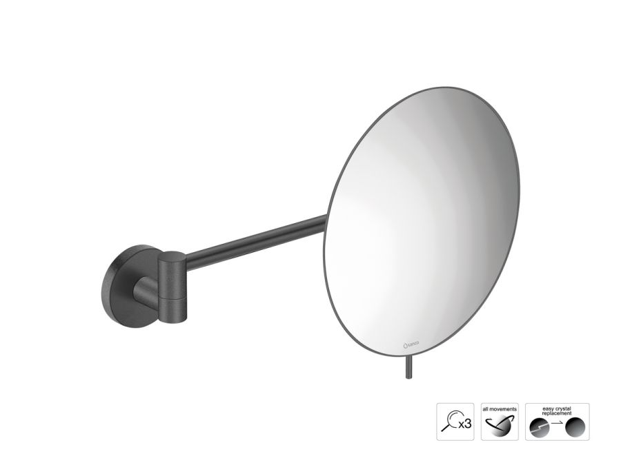 Sanco Cosmetic mirrors Μεγεθυντικός καθρέπτης x3 Σκούρο γραφίτη MR-705-122