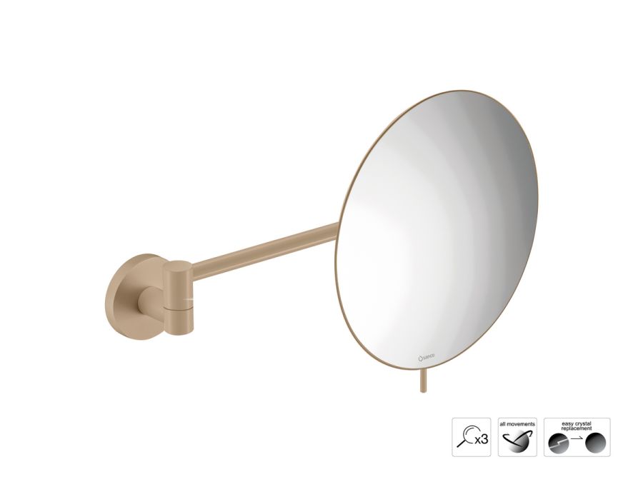 Sanco Cosmetic mirrors Μεγεθυντικός καθρέπτης x3 Μόκα ματ MR-705-M103