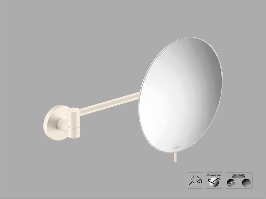Sanco Cosmetic mirrors Μεγεθυντικός καθρέπτης x3 Μπεζ ματ MR-705-Μ102