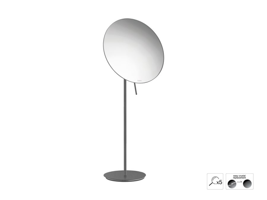 Sanco Cosmetic mirrors Μεγεθυντικός καθρέπτης x5 Ανθρακί ανάγλυφο MR-766-Μ118