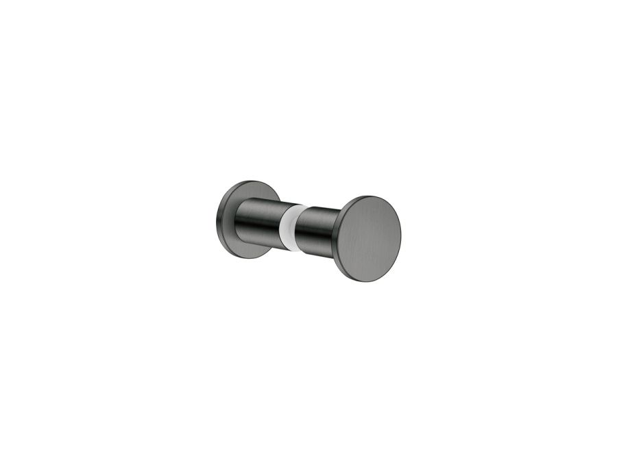Sanco Glass Door Accessories Διπλό Πόμολο / Άγκιστρο PVD gun metal βουρτσιστό SET-GL0670-PVD-05BR