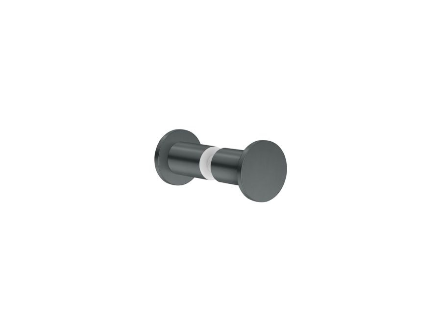 Sanco Glass Door Accessories Διπλό Πόμολο / Άγκιστρο Ανθρακί ανάγλυφο SET-GL0670-Μ118