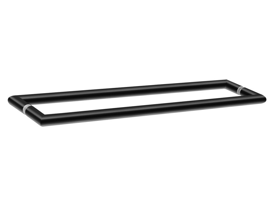 Sanco Glass Door Accessories Διπλή Λαβή / Πετσετοθήκη Μαύρο ματ SET-GL0715-Μ116
