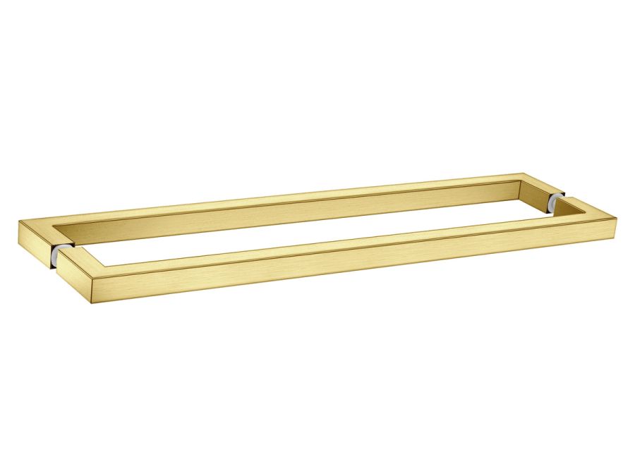 Sanco Glass Door Accessories Διπλή Λαβή / Πετσετοθήκη PVD χρυσό ορείχαλκο βουρτσιστό SET-GL0723-PVD-02BR
