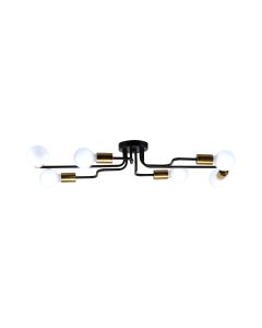 KQ 2633/6 MILES BLACK AND BRASS GOLD CEILING LAMP Δ3 HOMELIGHTING 77-8098