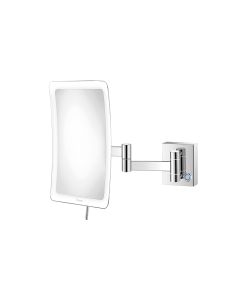 Επιτοίχιος Μεγεθυντικός Καθρέπτης x3 με Διπλό Βραχίονα Led 5 w 220-240V Chrome Sanco Led Cosmetic Mirrors MRLED-301-A03