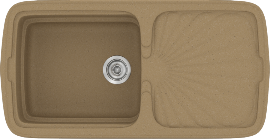 Sanitec Νεροχύτης 306 Classic 96×51 306-16-Metallic-Coffee