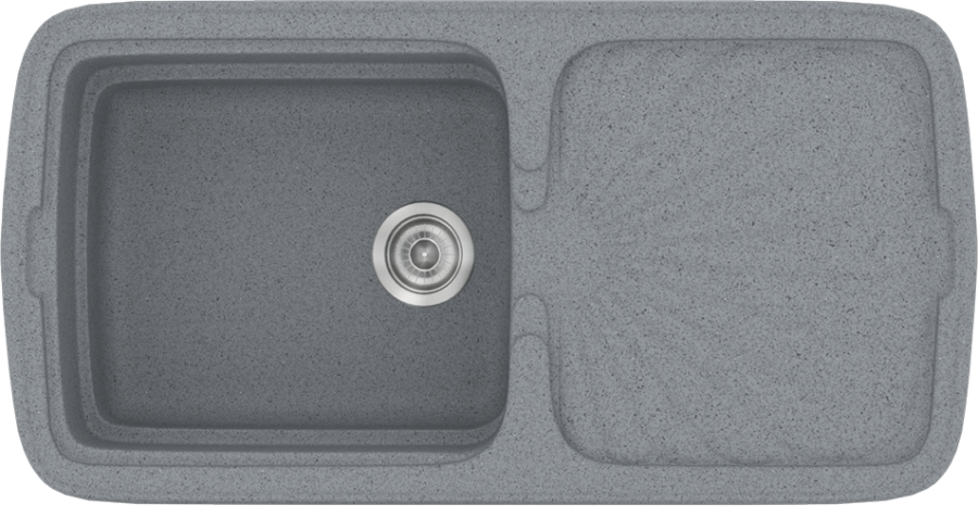 Sanitec Νεροχύτης 306 Classic 96×51 306-17-Metallic-Silver