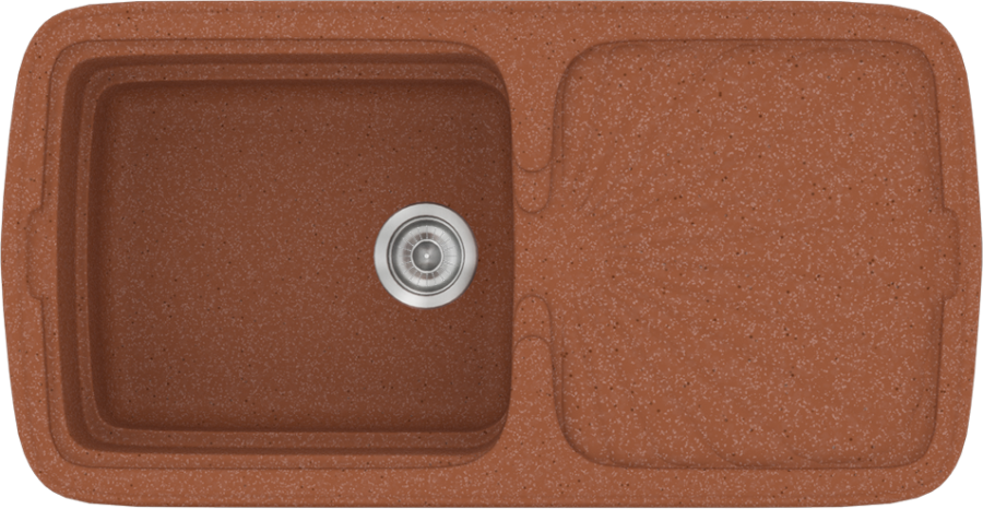 Sanitec Νεροχύτης 306 Classic 96×51 306-20-Granite-Terracota