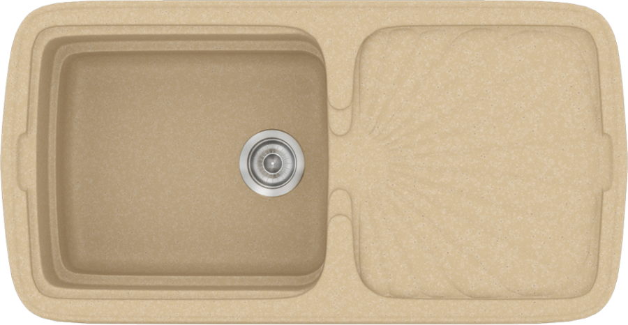 Sanitec Νεροχύτης 306 Classic 96×51 306-45-Granite-Cappuccino