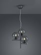 Κρεμαστό Φωτιστικό Ανθρακί 40xH150cm Τρίφωτο 3xE14 Trio Lighting Pure 302000342