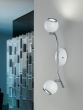 Σποτ Δίφωτη Ράγα L34xH10cm 2xGU10 2x2,8w 3000Κ 2x250lm Ατσάλι Νίκελ-Λευκό Eglo Bimeda 31002