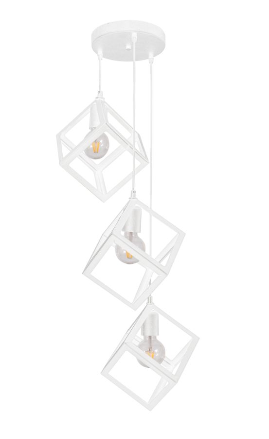 PDC 1249-3 WH CHN  ΡΟΖΕΤΑ ΜΕΤΑΛΙΚΗ 3/Φ ΜΕ ΚΡΕΜΑΣΤΟΥΣ ΛΕΥΚΟΥΣ  ΚΥΒΟΥΣ 3ΧΕ27 ARlight 0104572