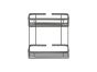 Sanco Shower Baskets Διπλή παραλ/μη Θήκη Ανθρακί ανάγλυφο 00004-Μ118