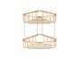 Sanco Shower Baskets Διπλή γωνιακή Θήκη PVD θερμό μπρονζέ βουρτσιστό 00009-PVD-01BR