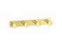 Sanco Bath Robe Hook & Door Stop Τετραπλό άγκιστρο PVD χρυσό ορείχαλκο γυαλιστερό 00684-PVD-02PL