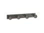 Sanco Bath Robe Hook & Door Stop Τετραπλό άγκιστρο PVD gun metal γυαλιστερό 00684-PVD-05PL
