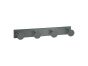 Sanco Bath Robe Hook & Door Stop Τετραπλό άγκιστρο Ανθρακί ανάγλυφο 00684-Μ118