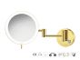 Sanco LED Cosmetic mirrors Μεγεθυντικός καθρέπτης x3 με LED PVD χρυσό ορείχαλκο γυαλιστερό MRLED-701-PVD-02PL