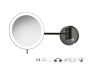 Sanco LED Cosmetic mirrors Μεγεθυντικός καθρέπτης x3 με LED PVD gun metal γυαλιστερό MRLED-705-PVD-05PL