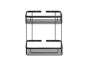 Sanco Shower Baskets Διπλή παραλ/μη Θήκη Λευκό ματ 00004-Μ101