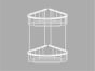 Sanco Shower Baskets Διπλή γωνιακή Θήκη Μαύρο ματ 00009-Μ116