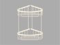 Sanco Shower Baskets Διπλή γωνιακή Θήκη Λευκό ματ 00009-Μ101