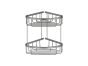 Sanco Shower Baskets Διπλή γωνιακή Θήκη Λευκό ματ 00009-Μ101