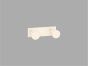 Sanco Bath Robe Hook & Door Stop Διπλό Άγκιστρο Wenge ανάγλυφο 00682-Α75