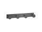 Sanco Bath Robe Hook & Door Stop Τετραπλό άγκιστρο Μαύρο ματ 00684-Μ116