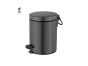 Sanco Waste Bins Χαρτοδοχείο 5lt Soft Closing System Ανθρακί ανάγλυφο 90680-Μ118